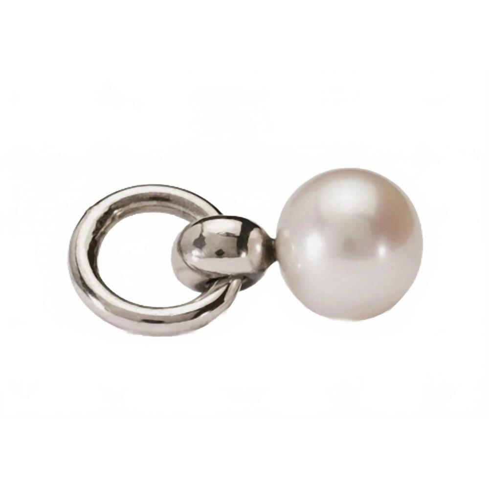 NEW TROLLBEADS women's pearl tassel troll charm in white